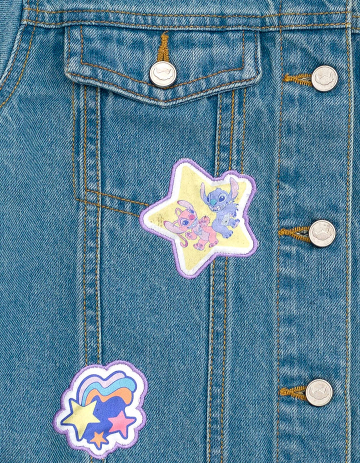 Lilo & Stitch Girls' Denim Jacket Angel Blue