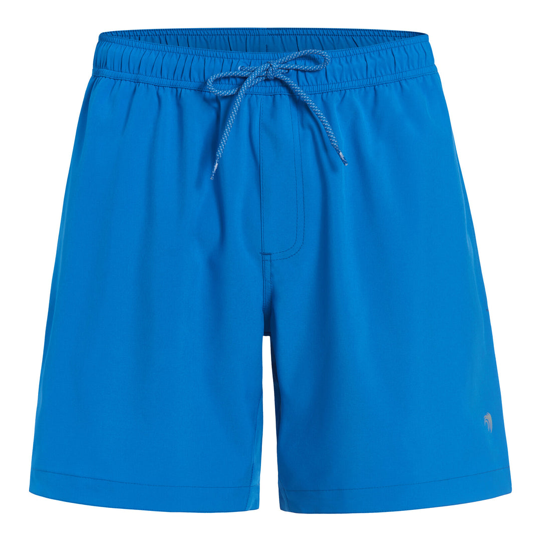 Dreamwave Men's Compression Liner Swim Trunks with Phone Pocket 7 inch Inseam Anti Chafing Bright Blue Grey