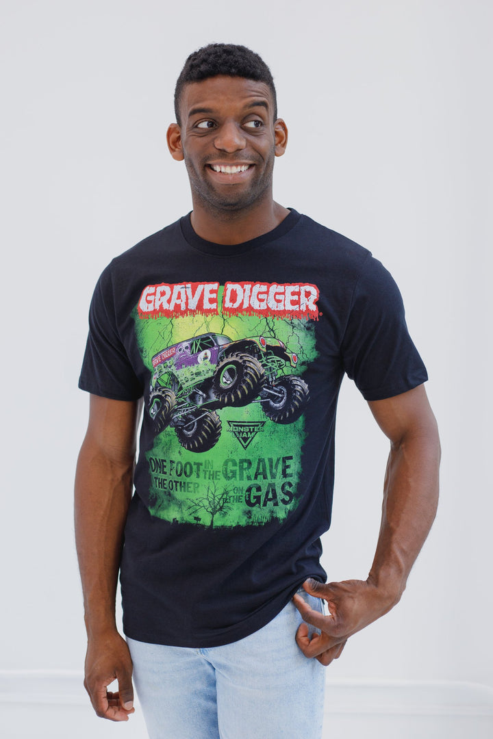 Monster Jam Grave Digger Men's Short Sleeve T-Shirt Jet Black