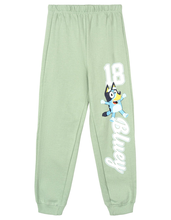 Bluey Boys' 2-Piece Fleece Sweatshirt and Pants Set Seafoam Bingo