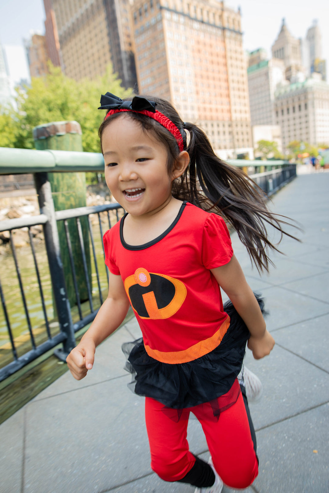 Disfraz de Cosplay de Disney Pixar Incredibles Violet, camiseta, vestido, mallas y diadema, conjunto de 3 piezas