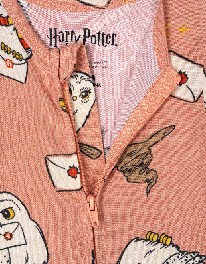 Harry Potter Baby Sleepwear Footless One Piece Hedwig Rust