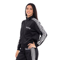 Disney Mickey Mouse Women's Athletic Zip-Up Track Jacket Black