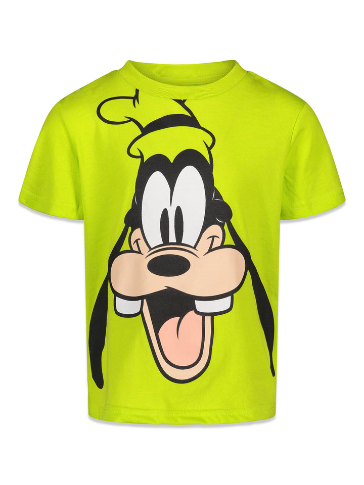 Disney Mickey Mouse Goofy Boys' Short Sleeve T-Shirt Lime Green