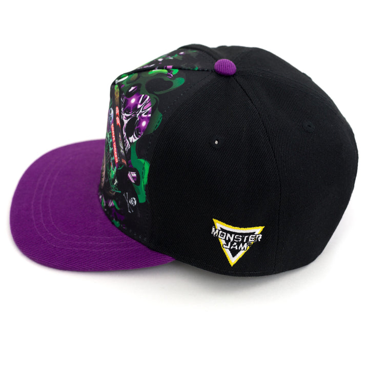 Monster Jam Grave Digger Boys' Strapback Baseball Cap Black