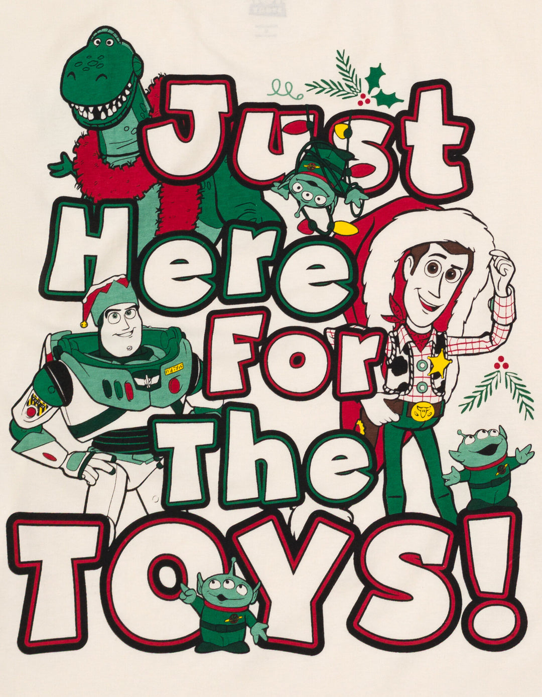 Disney Toy Story Men's Holiday Short Sleeve T-Shirt Oatmeal
