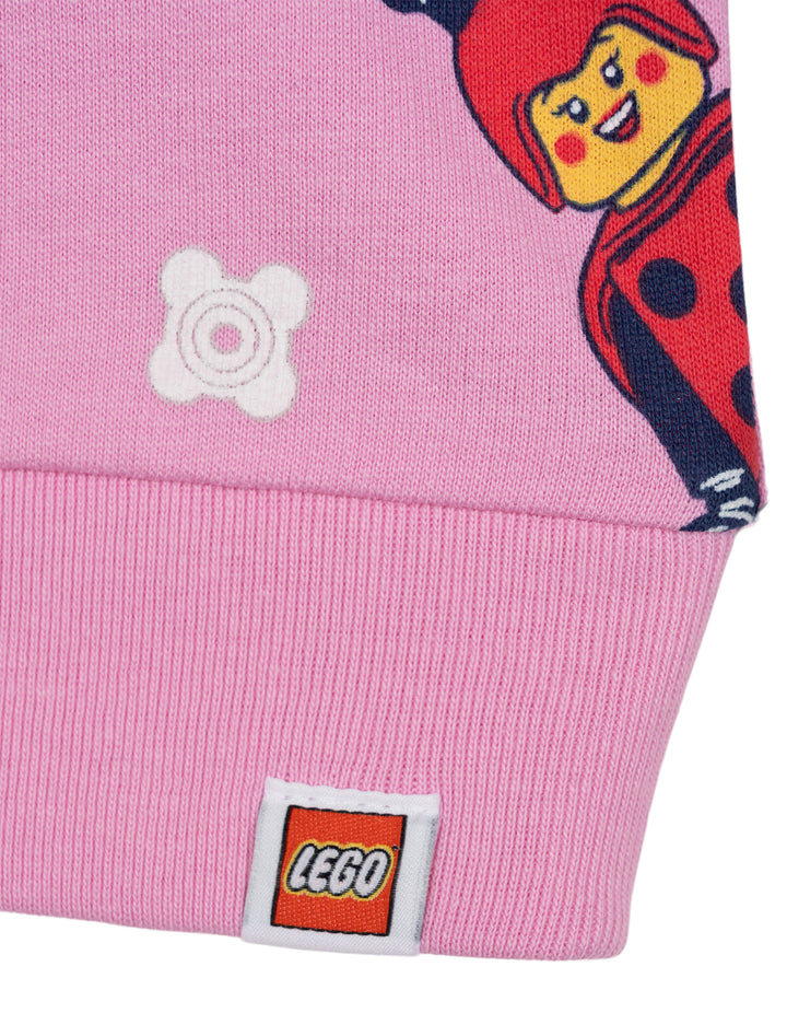 LEGO Girls' 2-Piece Sweatshirt and Dolphin Shorts Set Blossom Pink