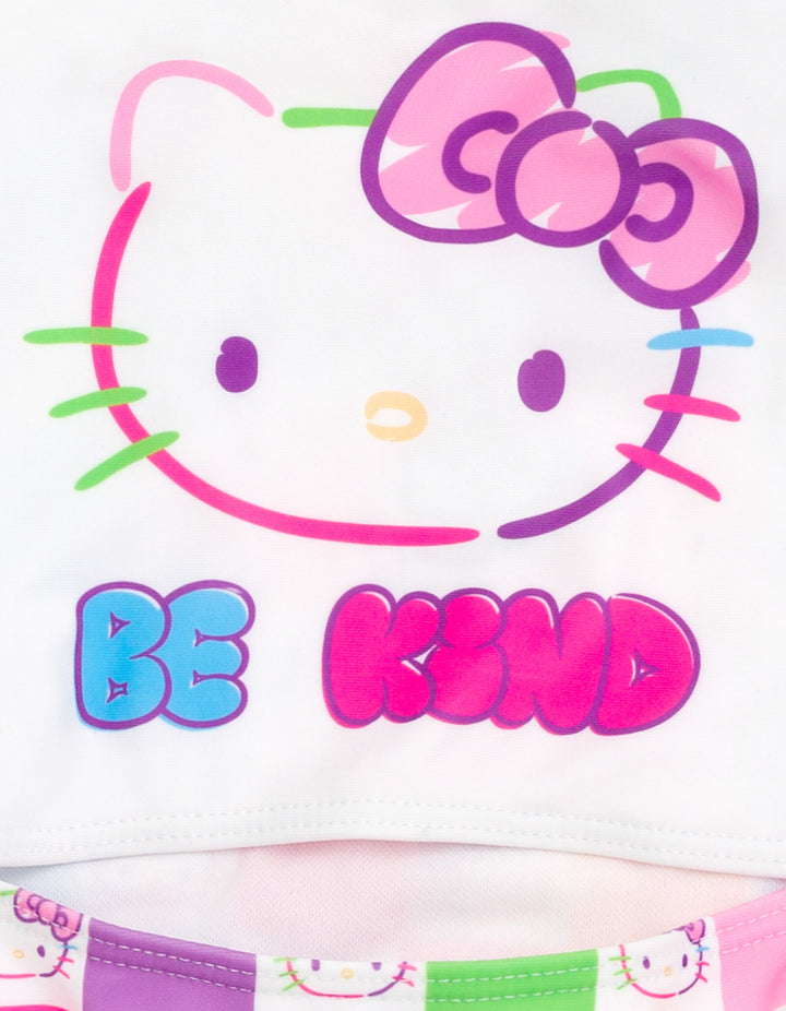 Hello Kitty Girls' Sleeveless One Piece Bathing Suit Checker