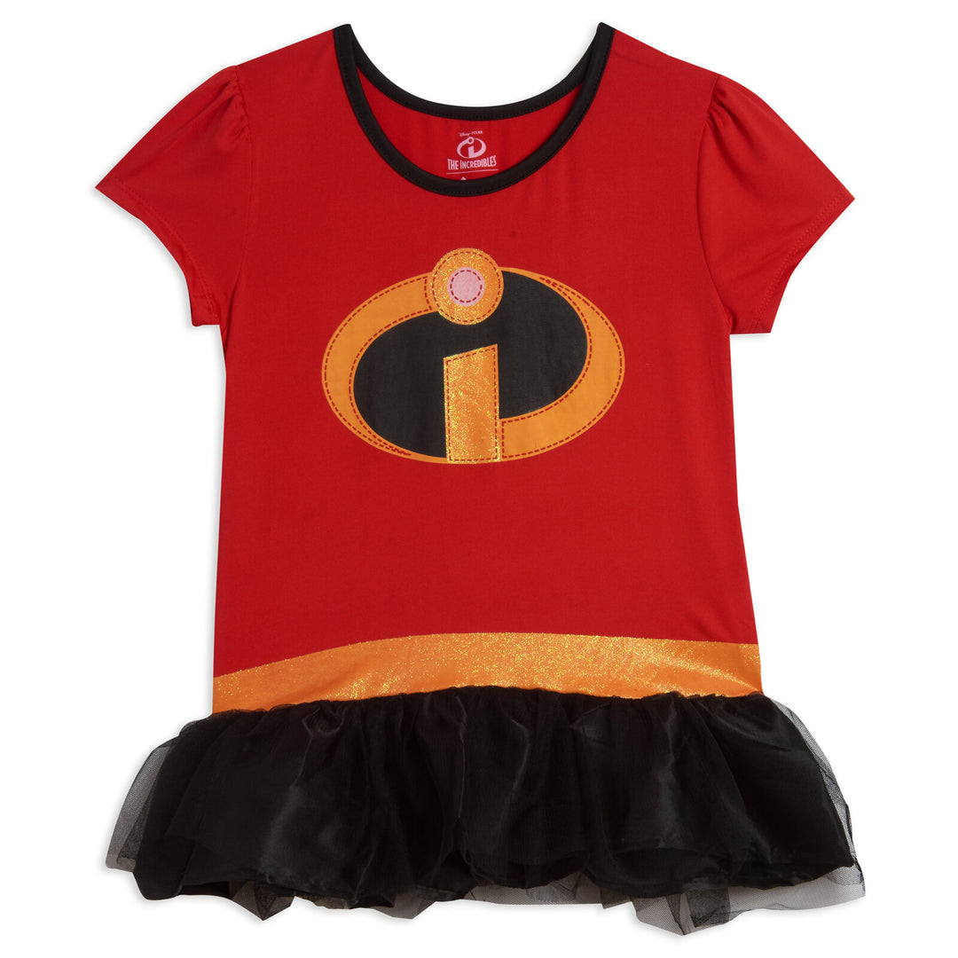 Disfraz de Cosplay de Disney Pixar Incredibles Violet, camiseta, vestido, mallas y diadema, conjunto de 3 piezas