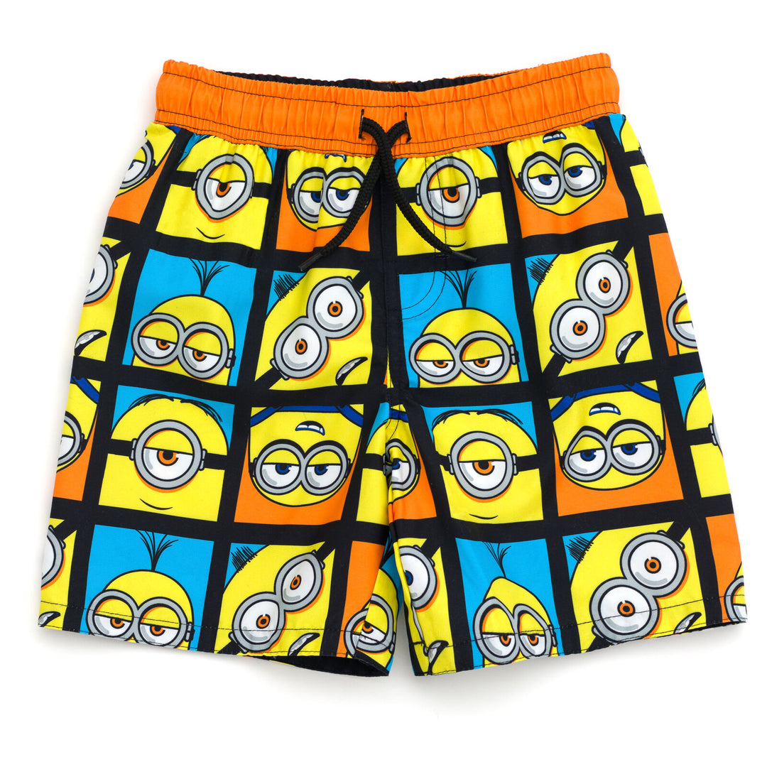Minions Boys' Swimwear Swim Trunks Blue Orange Yellow