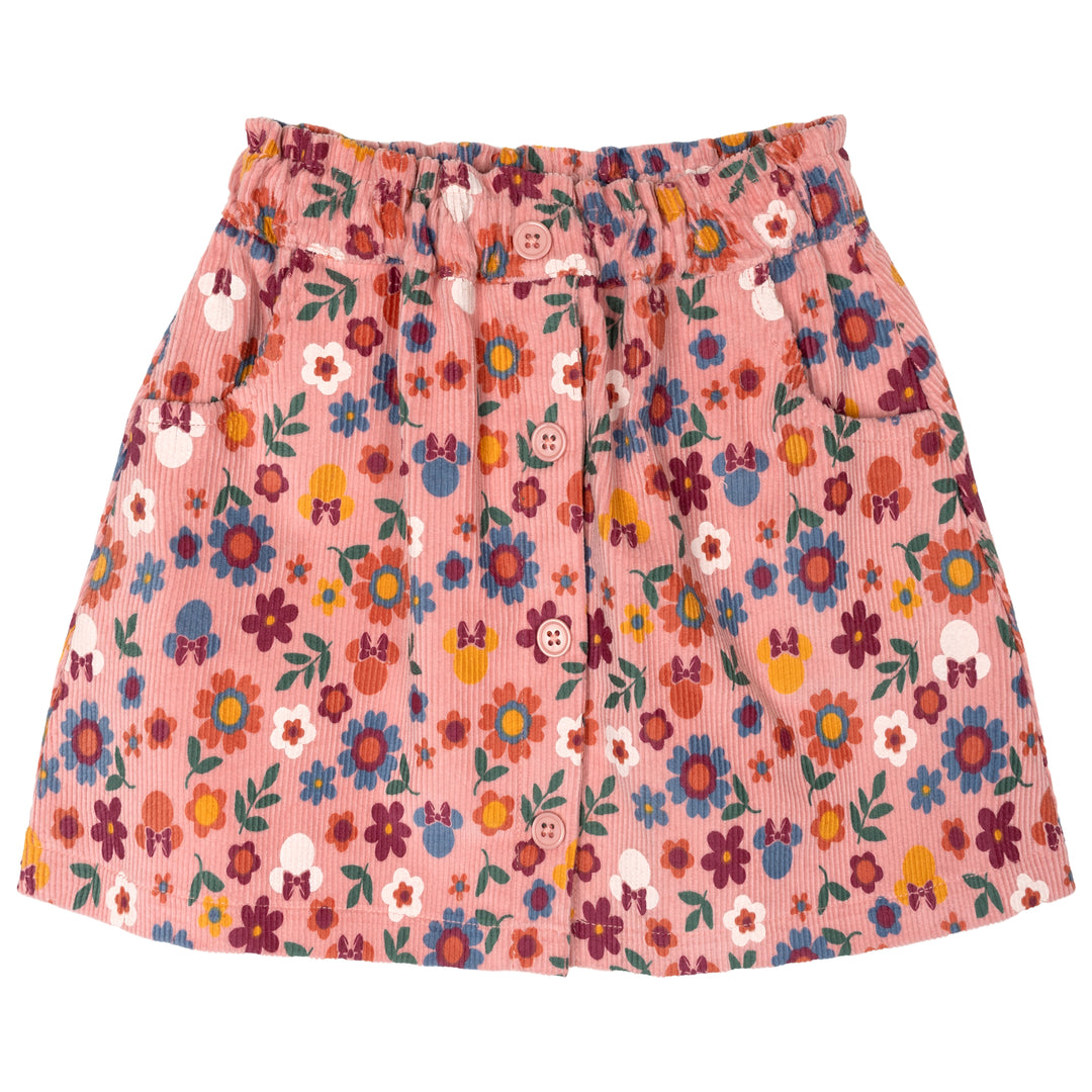 Minnie Mouse Girls' 2-Piece Long Sleeve Tee and Skirt Set Pink