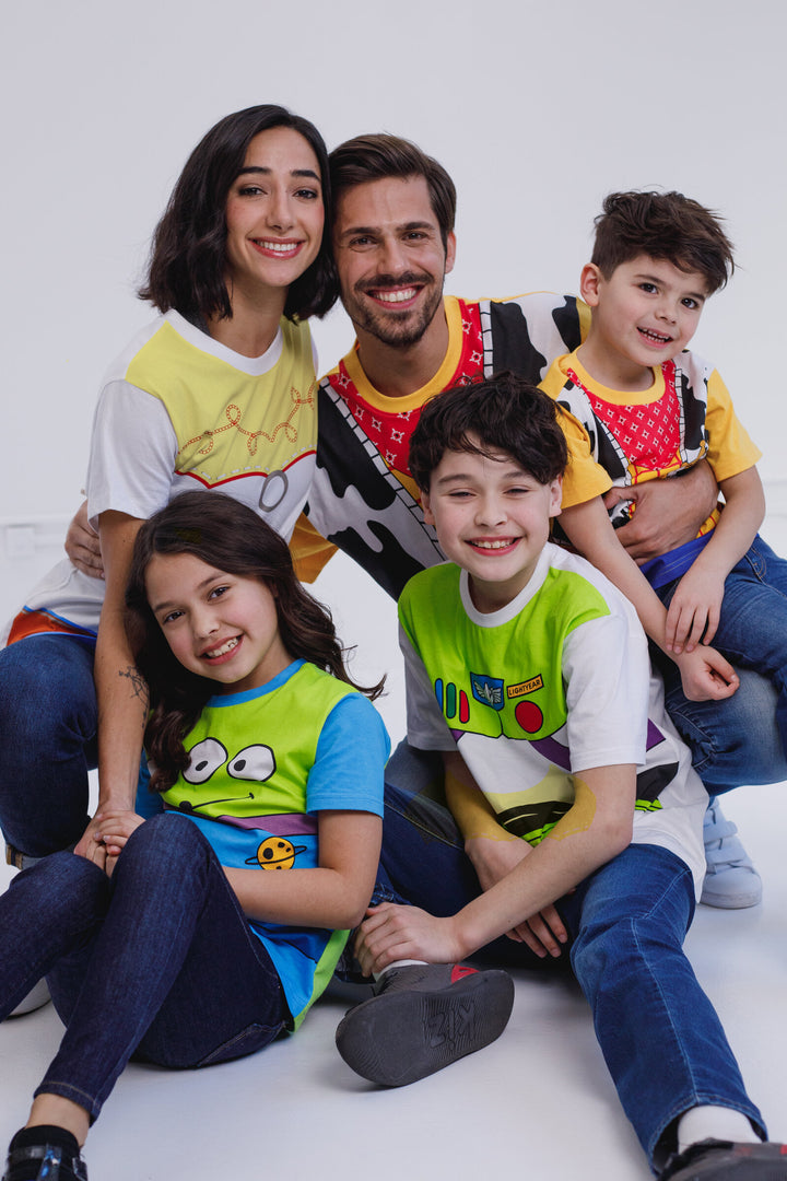 Disney Toy Story Matching Family Cosplay Short Sleeve T-Shirt Jessie White Blue