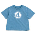 Marvel Fantastic Four Boys' Cosplay Short Sleeve T-Shirt Wash Blue 4