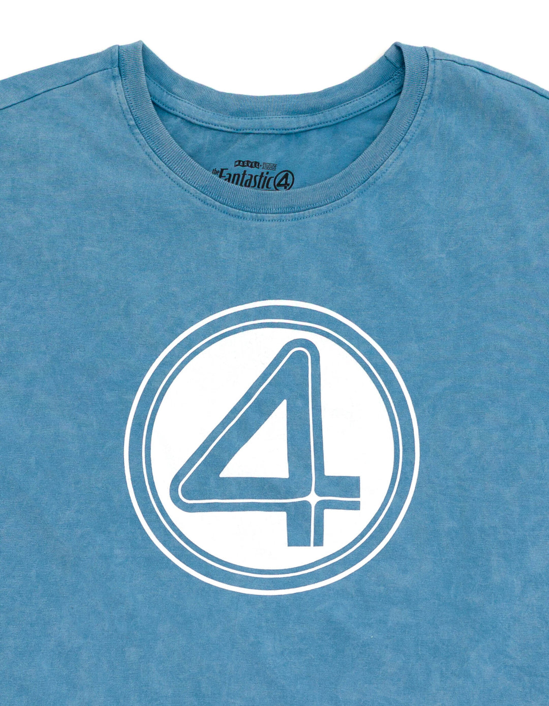 Marvel Fantastic Four Cosplay Short Sleeve T-Shirt Mottled Blue F4
