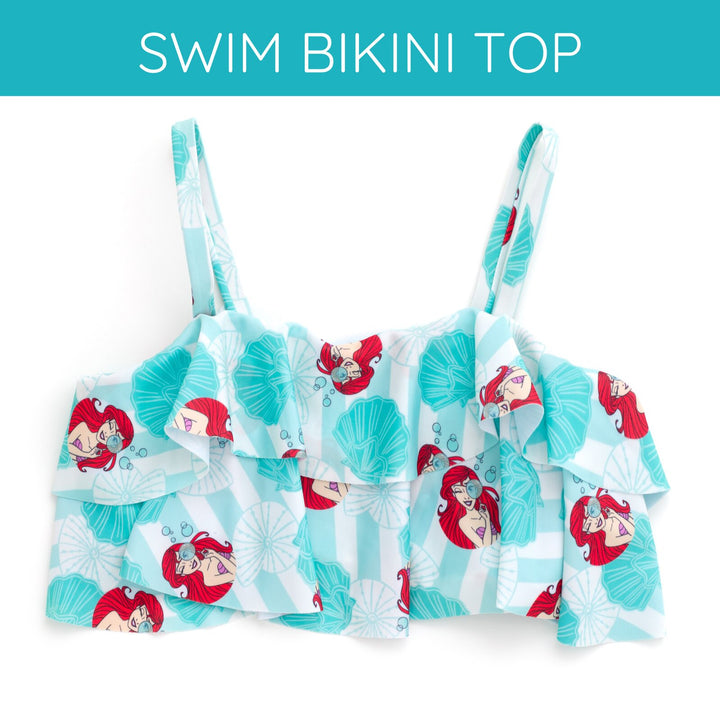 The Little Mermaid Princess Ariel Girls' Bathing Suit and Skirt Set Aqua Teal