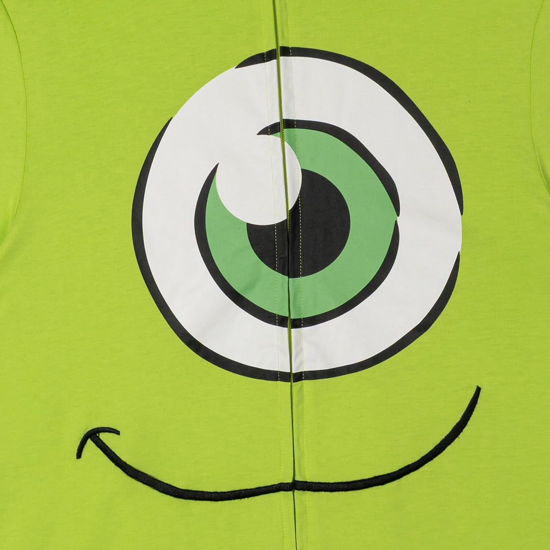 Monsters Inc. Mike Wazowski Adult Men or Women Cosplay Hooded One Piece Lime Green