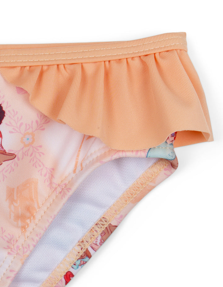 Disney Princess Girls' 2-Piece Swimwear Bathing Suit Beige Moana Ariel