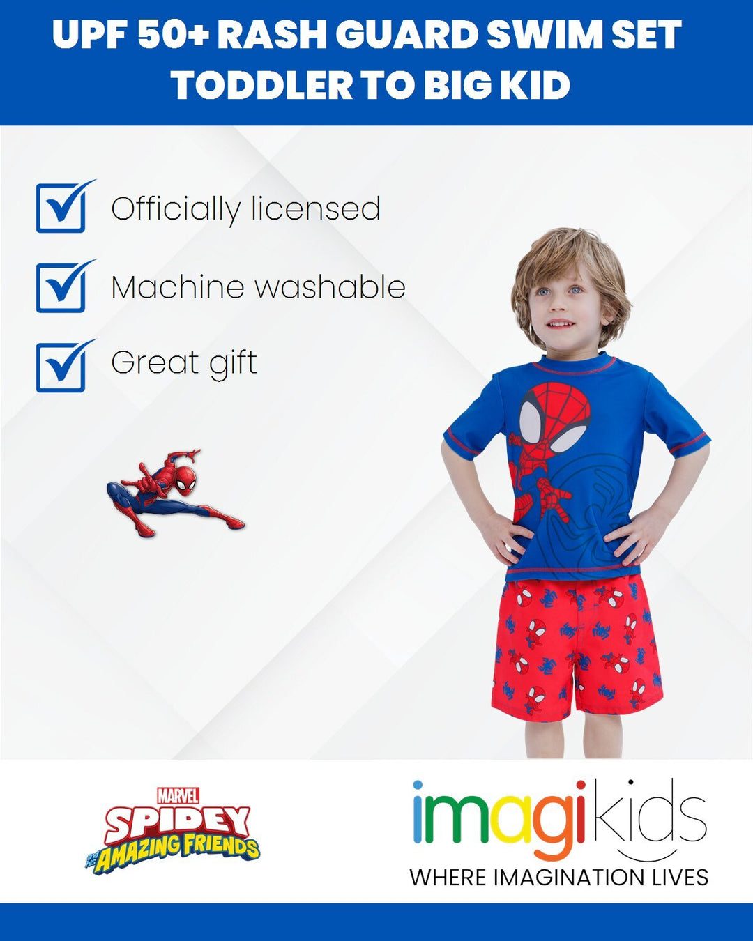 Marvel Spidey and His Amazing Friends Spider-Man Boys' Blue Red