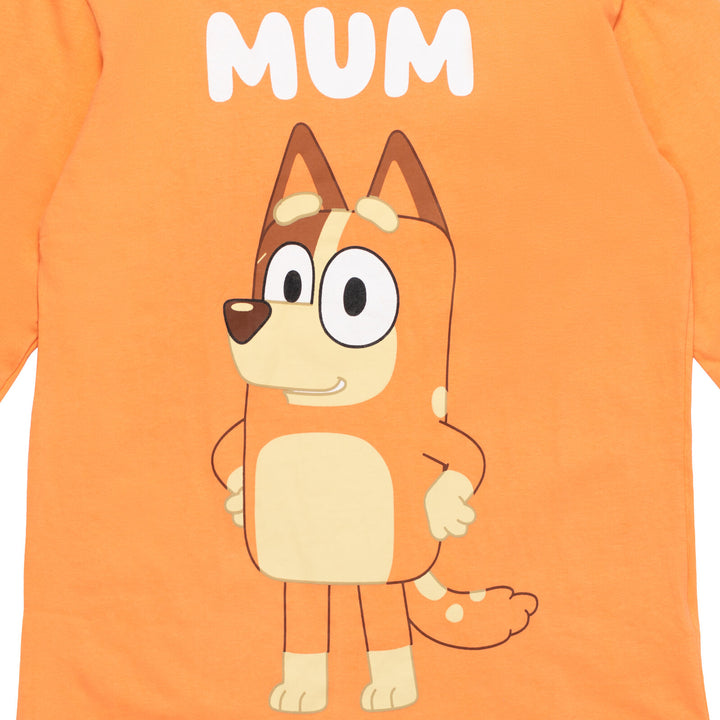 Bluey Chilli Mom Women's Cosplay Long Sleeve Tee Amber Orange