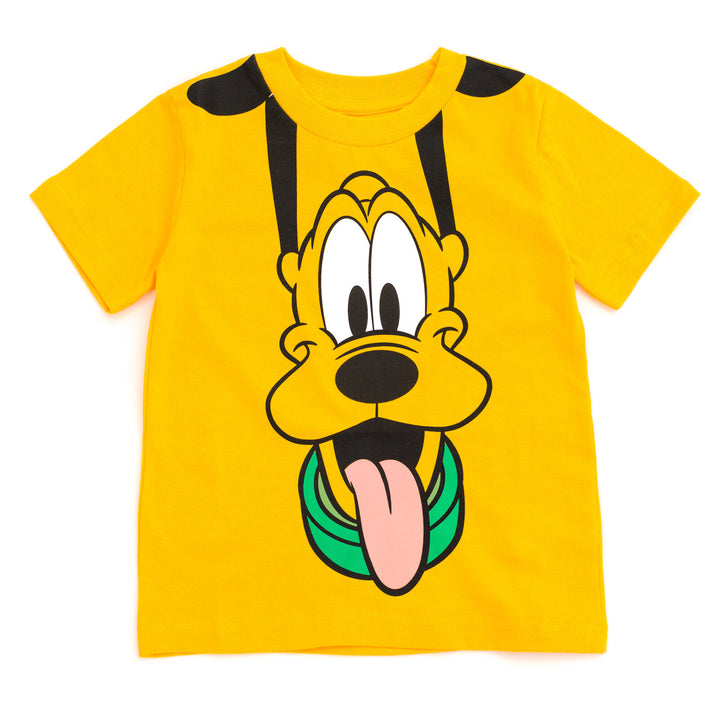 Disney Mickey Mouse Pluto Boys' Short Sleeve Graphic T-Shirt Sunny Yellow