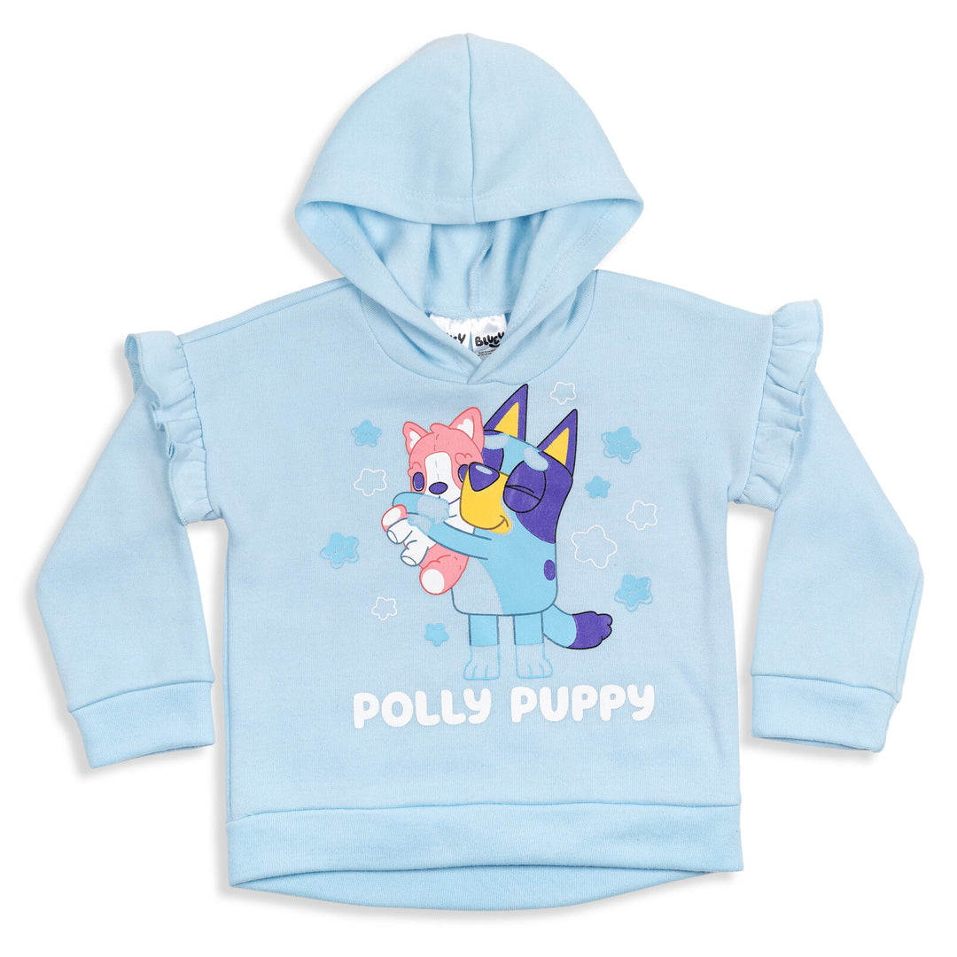 Bluey Girls' 2-Piece Hoodie and Leggings Set Blue Grey