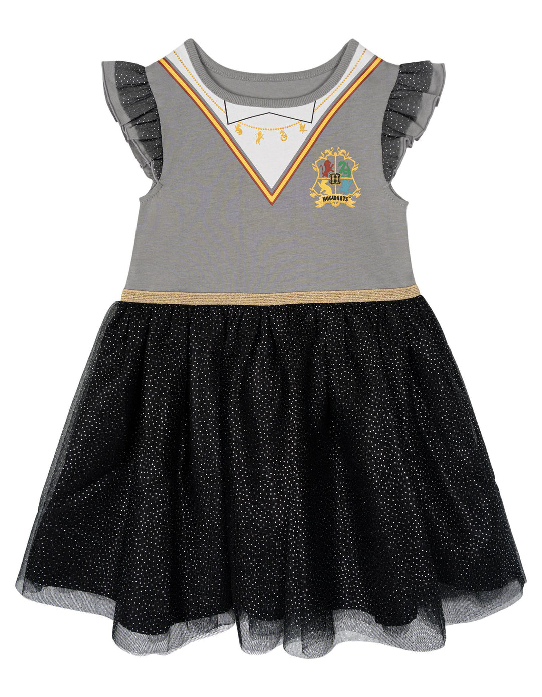 Harry Potter Hermione Girls' Cosplay Tutu Dress and Cape Set Charcoal Black