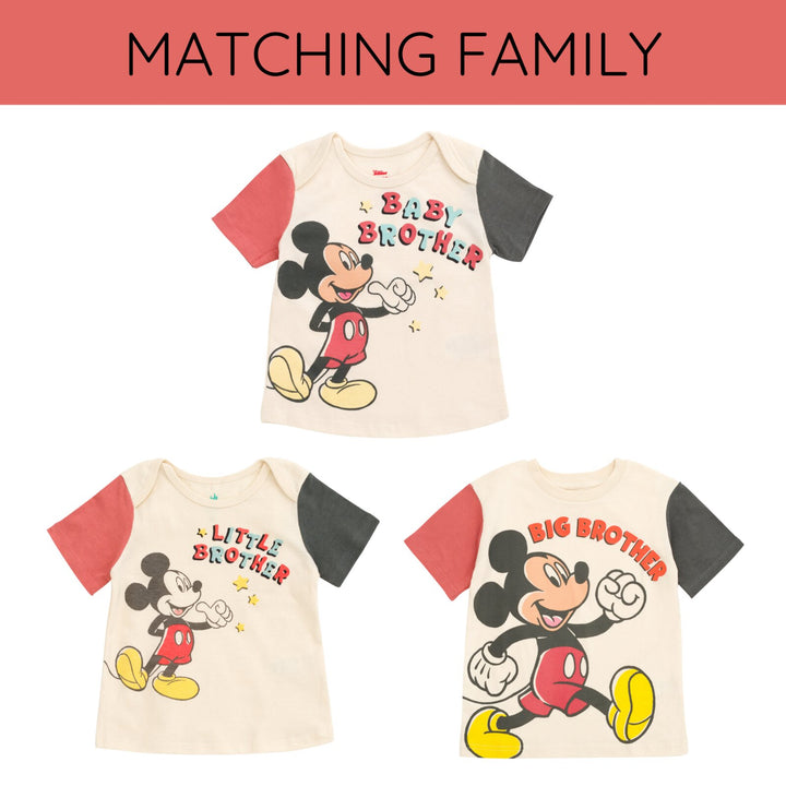 Disney Mickey Mouse Boys' Short Sleeve T-Shirt Ivory