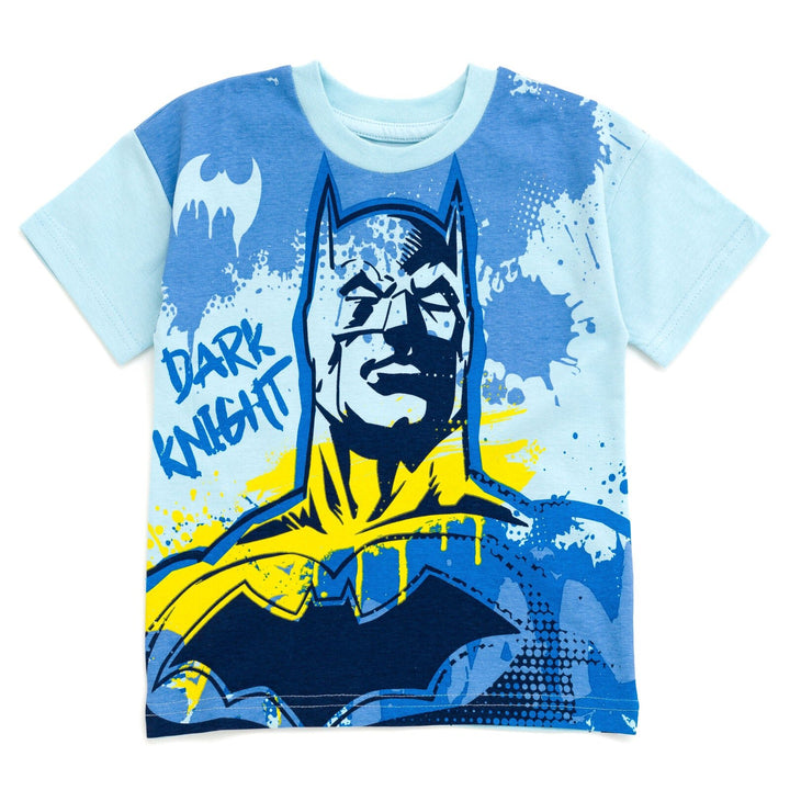 DC Comics Batman Drop Shoulder T - Shirt and French Terry Shorts Outfit Set - imagikids