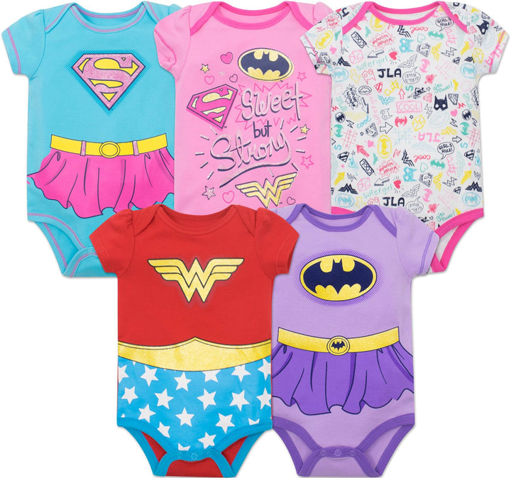 DC Comics Justice League 5 Pack Bodysuits