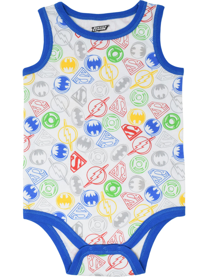 Justice League 5 Pack Sleeve Less Bodysuit