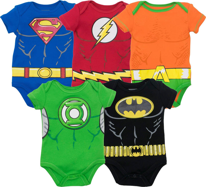 DC Comics Justice League 5 Pack Costume Bodysuits