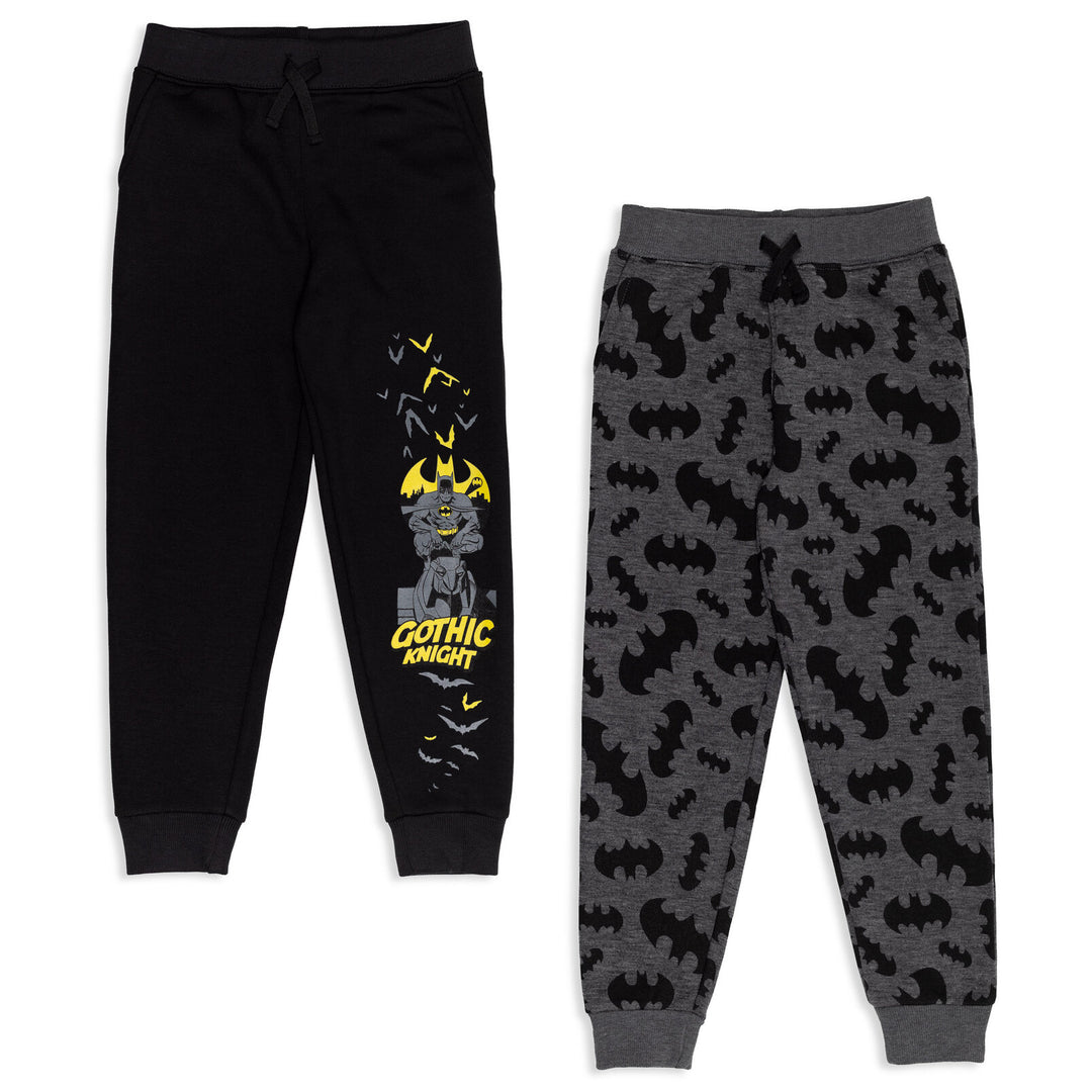 DC Comics Justice League Batman - Pack de 2 pantalones jogger de forro polar