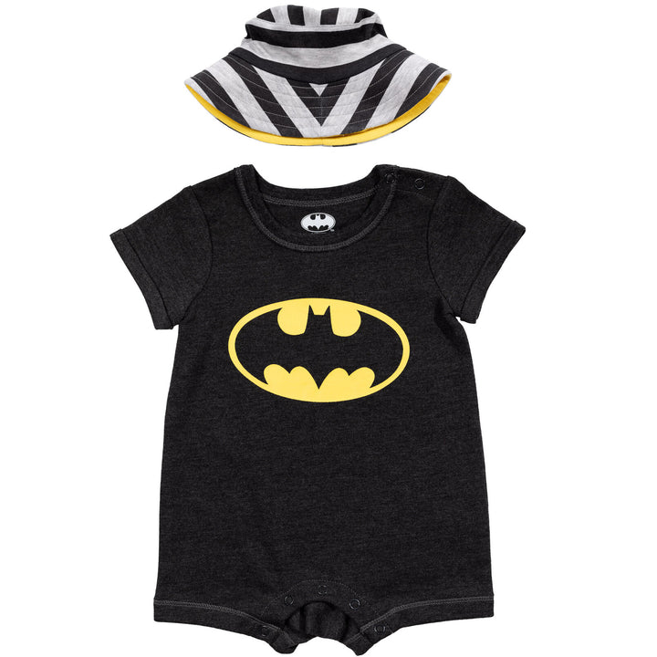 DC Comics Batman Short Sleeve Romper & Sunhat Set