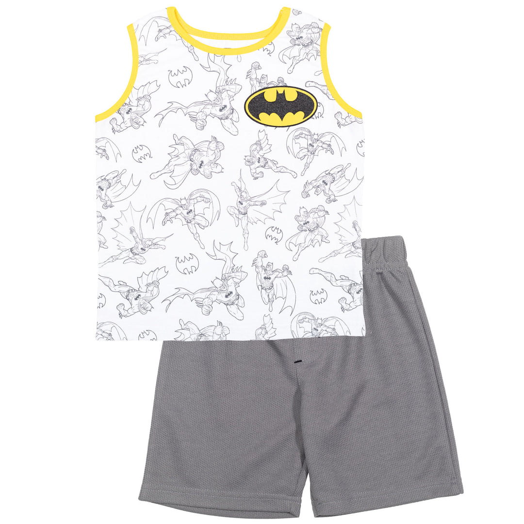 Conjunto de traje de 3 piezas de Batman: camiseta y pantalones cortos