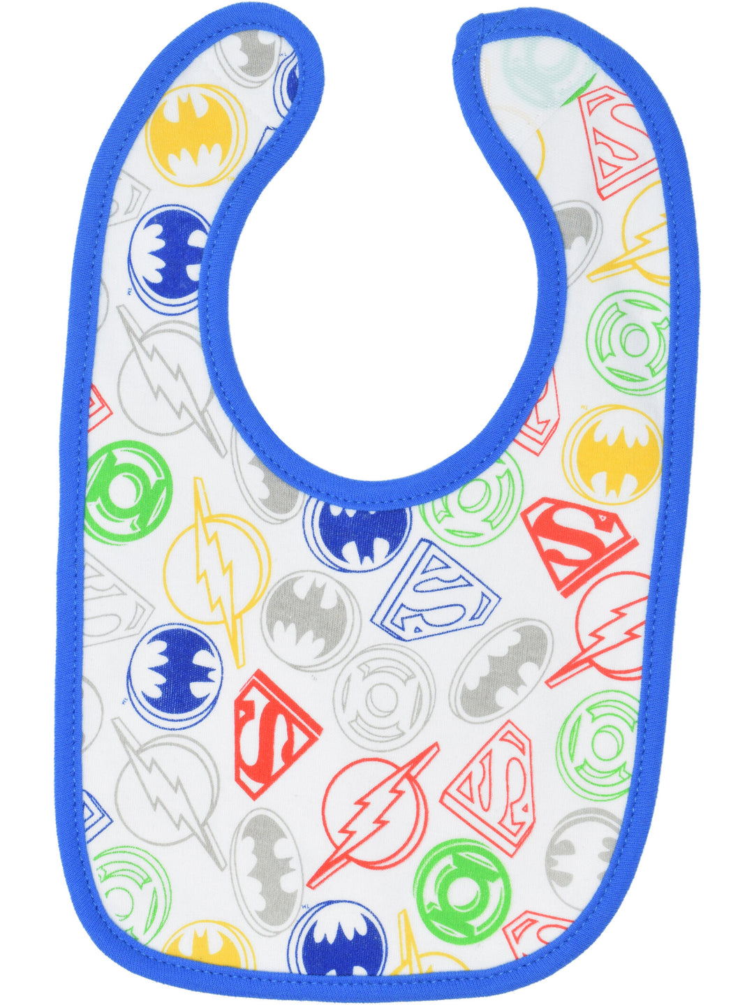 DC Comics Justice League Superman Batman Aquaman Green Lantern The Flash 6 Pack Bibs