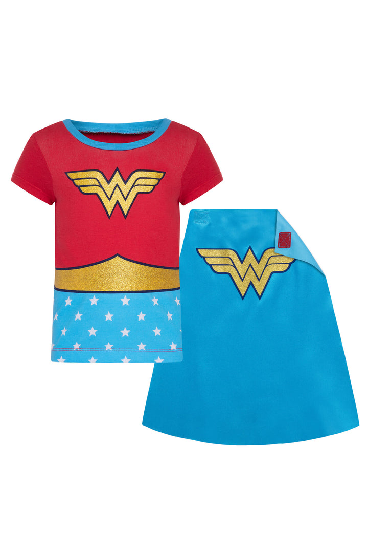 Conjunto de capa y camiseta gráfica con capa de disfraz de Wonder Woman