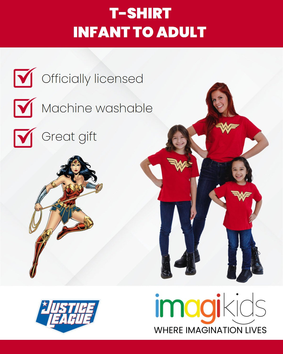 DC Comics Justice League Wonder Woman T - Shirt - imagikids