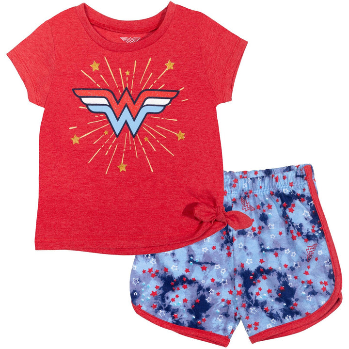 Conjunto de camiseta de manga corta y pantalones cortos de DC Comics Wonder Woman