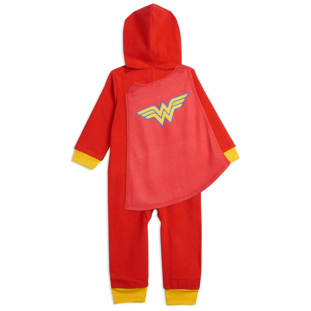 DC Comics Justice League Zip Up Costume Pajama Coverall and Cape - imagikids