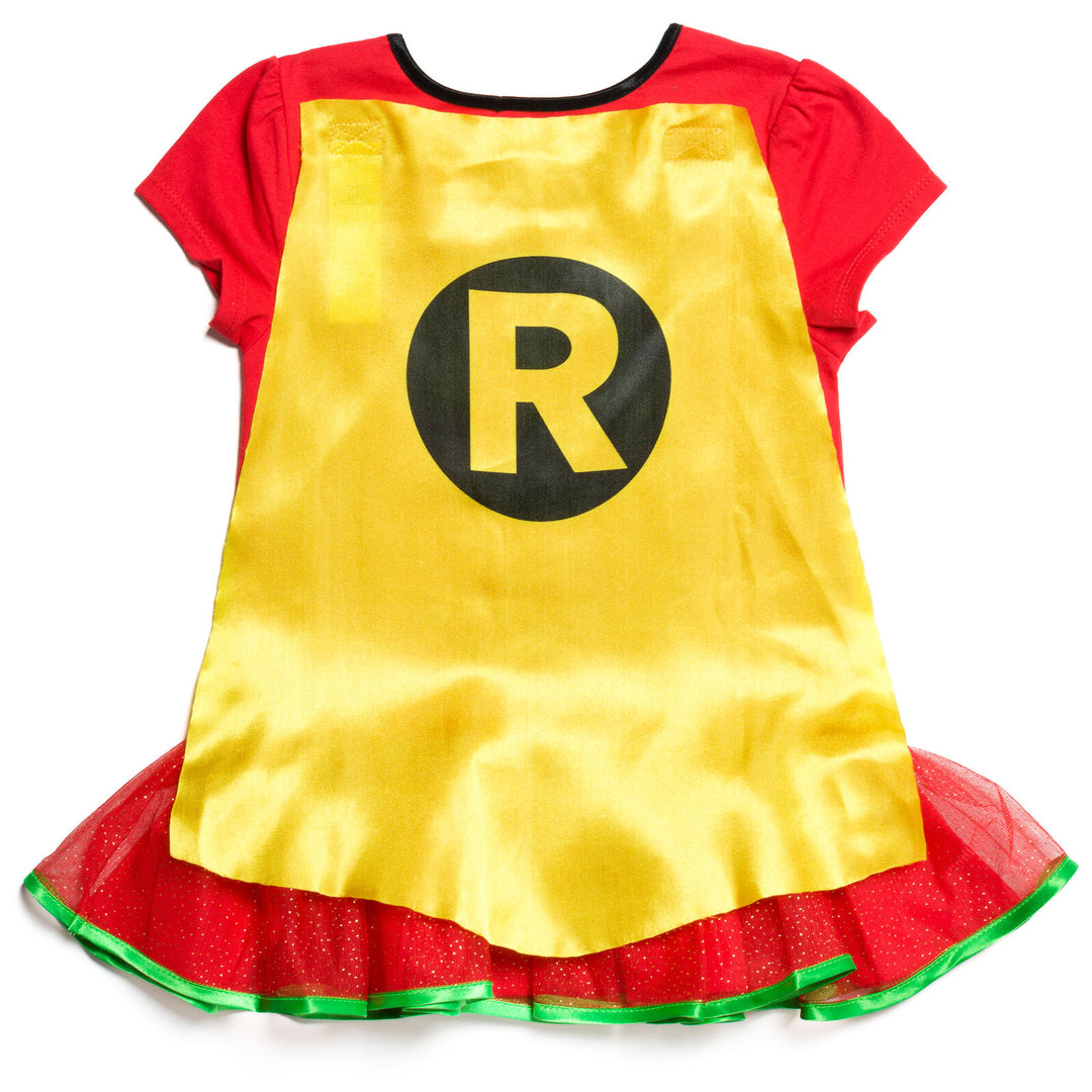 DC Comics Robin Short Sleeve T-Shirt & Leggings & Cape