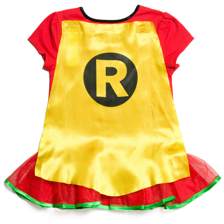 DC Comics Robin Short Sleeve T-Shirt & Leggings & Cape