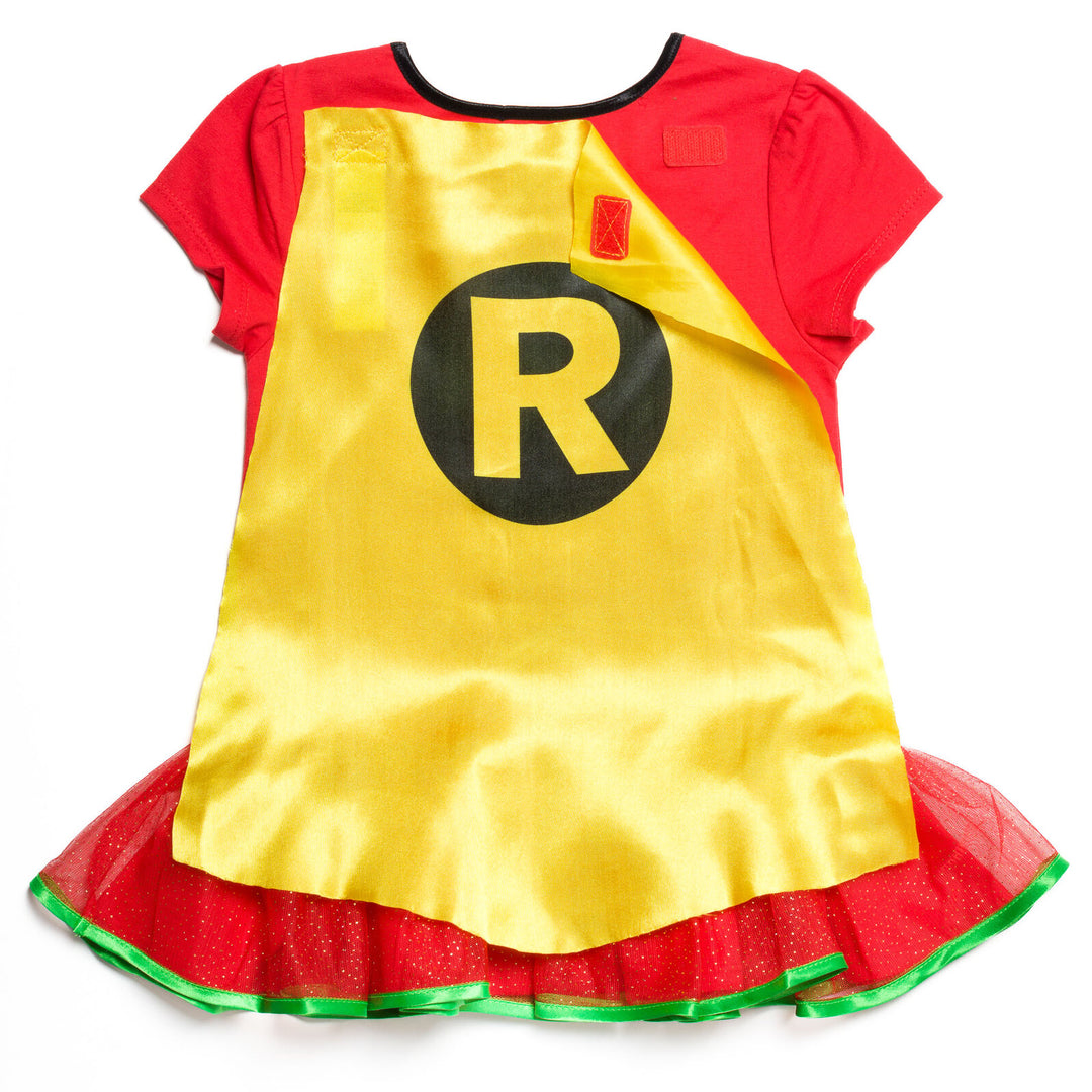 DC Comics Robin Short Sleeve T-Shirt & Leggings & Cape