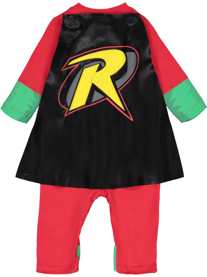 DC Comics Robin Zip Up Cosplay Costume Coverall and Cape