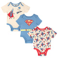 DC Comics Superman Baby 3 Pack Bodysuits Newborn to Infant