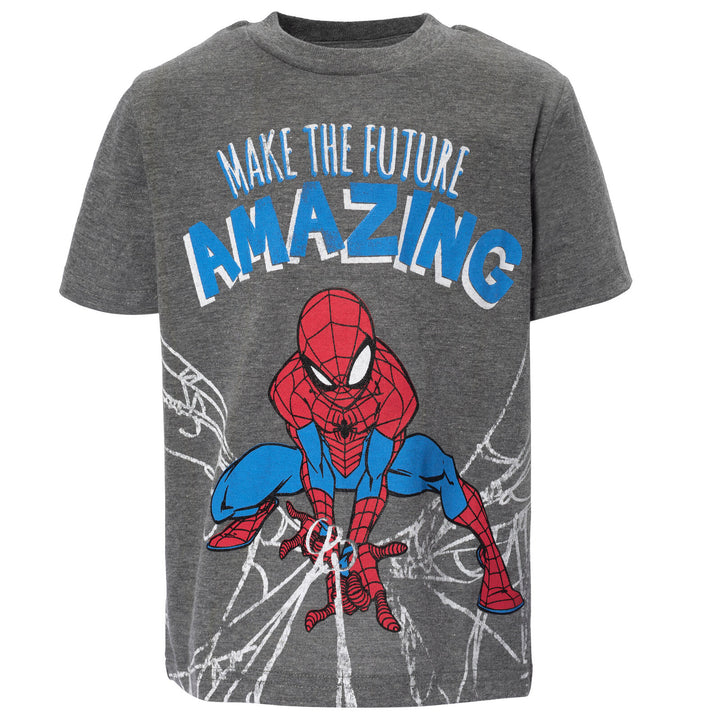 Marvel Spider-Man Boys' 2-Pack T-Shirts Grey Red