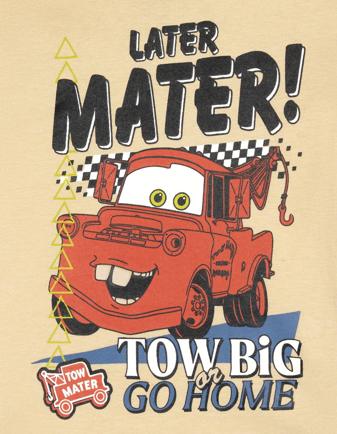 Cars Boys' 2-Pack Short Sleeve Graphic T-Shirts Beige Blue