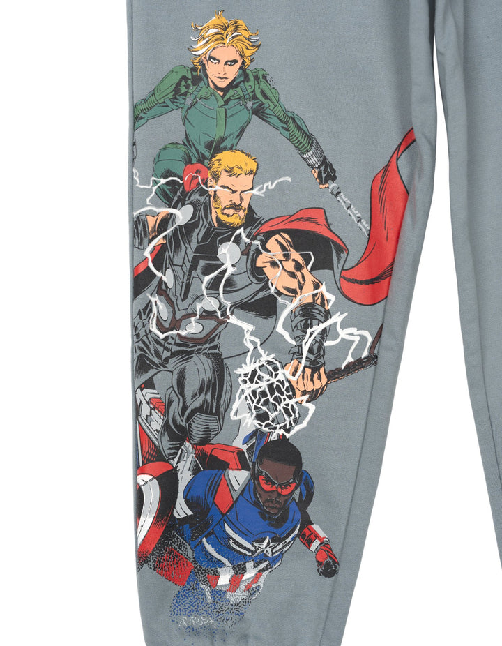 Avengers Marvel Comics Boys' 3-Pack Fleece Jogger Pants Grey Navy Green