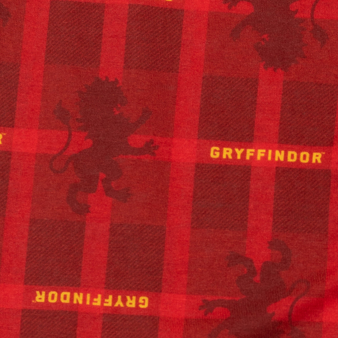 Harry Potter Gryffindor 2-Piece Long Sleeve Pajama Top and Pants Set Red Gold