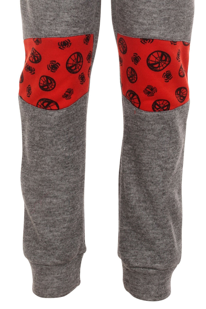 Marvel Spider-Man Boys' Fleece 2-Piece Hoodie and Pants Set Red Grey