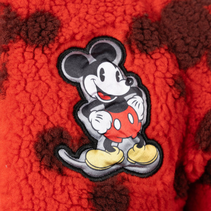 Disney Mickey Mouse Fleece Zip-Up Jacket Classic Red